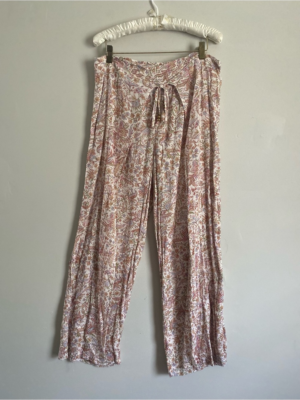 Denim & Supply Ralph Lauren Wrap Pant L Floral Paisley Beach Cottage Boho Hippie